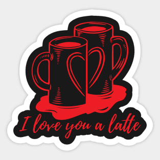 Coffee Lovers Valentines Day Latte Sticker